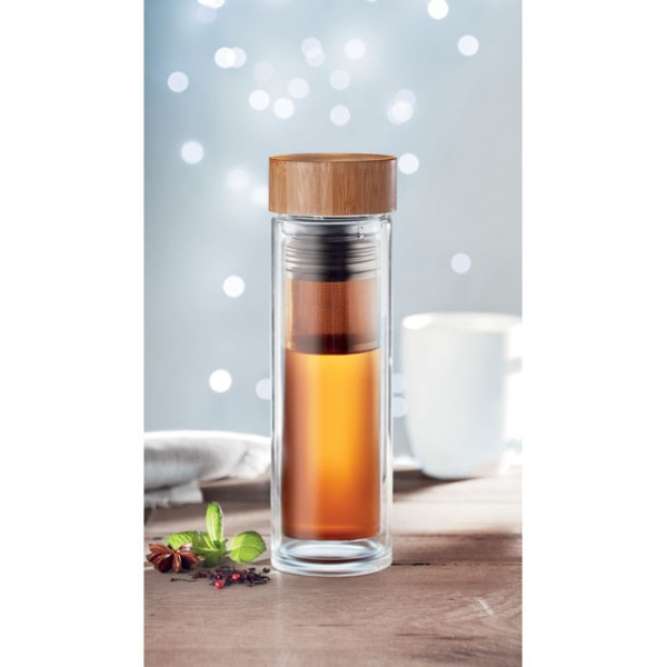 BATUMI GLASS - Doppelwandige Trinkflasche 420ml